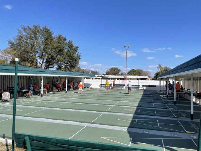 Shuffleboard courts